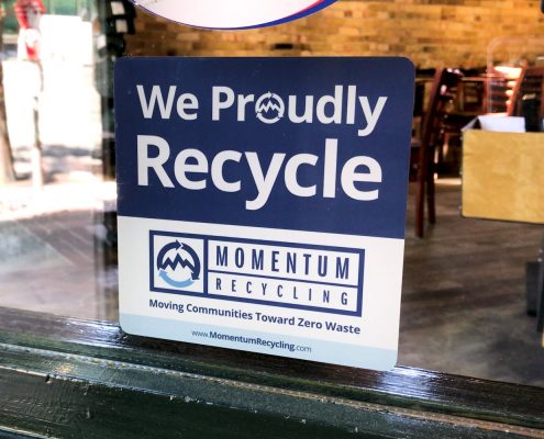 Momentum Recycling Window Decal