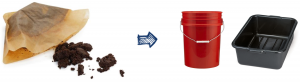 Coffee Grounds Collection Bins
