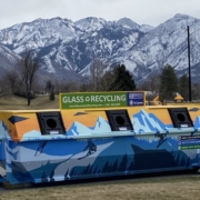 Sugarhouse Park Glass Recycling Dumpster Mural