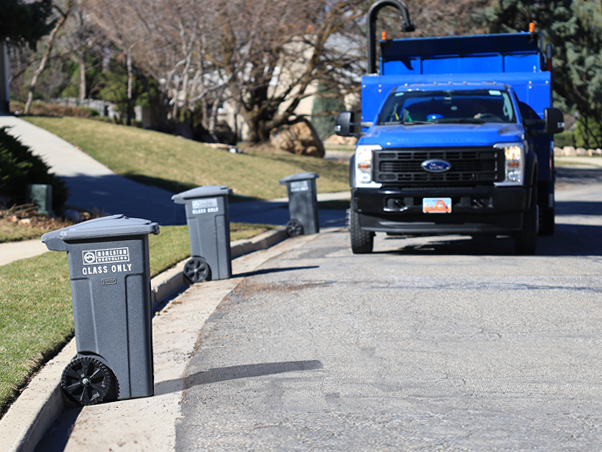 Curbside glass recycling in Utah