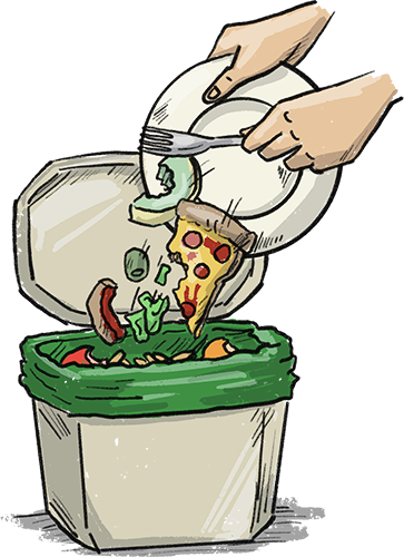 Food waste recycling with the Momentum Kitchen Caddy