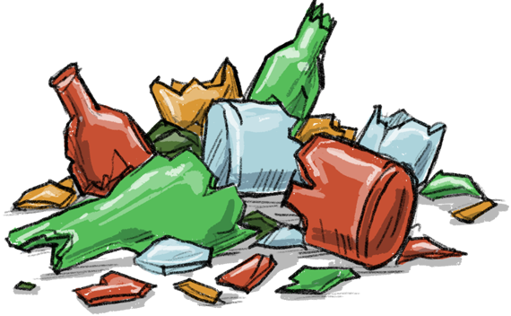 Broken glass