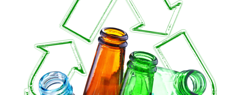 AI-generated image of glass getting recycled