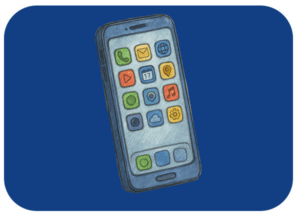 Recycle coach icon on your mobile phone